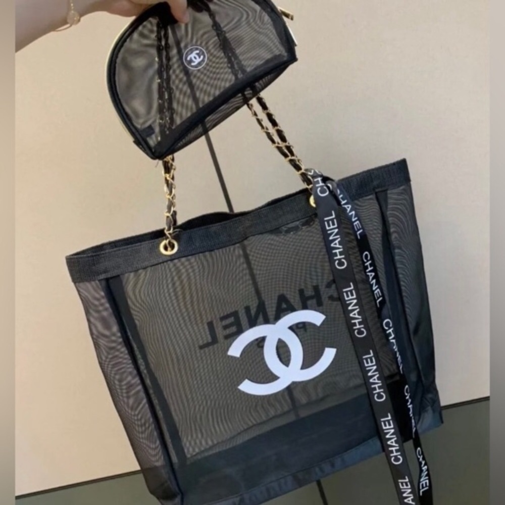 Chanel gift mesh tote
